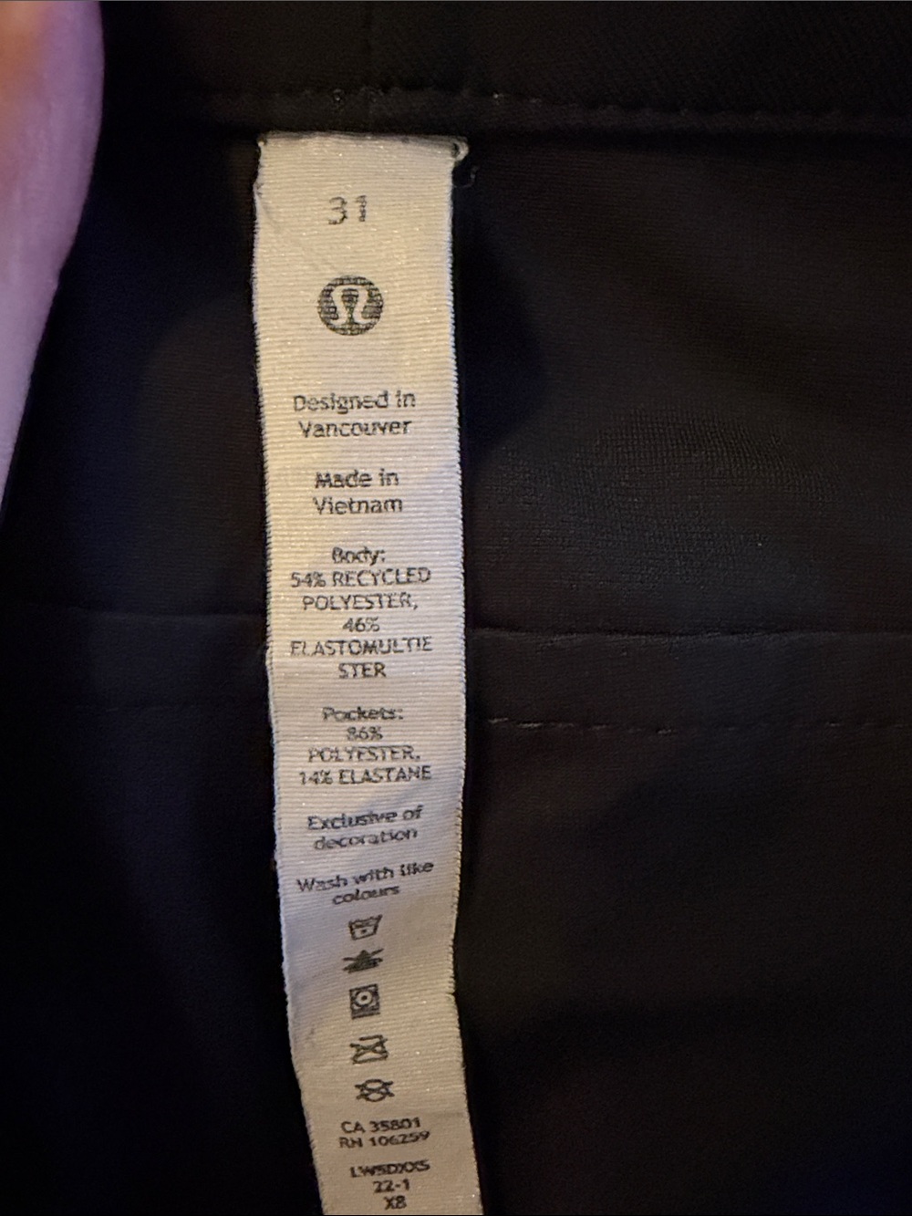 lululemon athletica Wide Leg Pants — Black